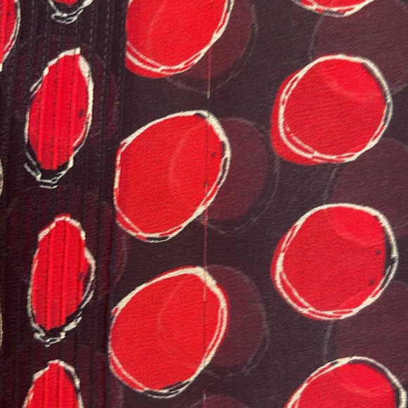 Banana Republic Black and Red Polka Dot Button Up Blouse - Size S - Picture 5 of 6